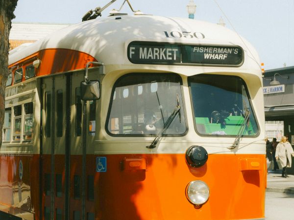 Historic F Market streetcar at Fisherman's Wharf, San Francisco