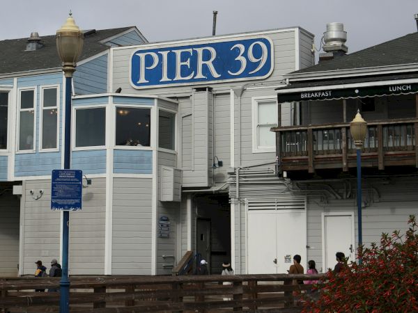 Pier 39 entrance sign on the San Francisco waterfront